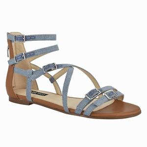 Nine West Lorna Casual Platte Sandalen LichtBlauw Nederland | SRZ-528349